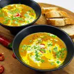 Pompoensoep met kerrie en kokos Pompoensoep met kerrie en kokos