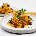 Spaghetti carbonara met chorizo