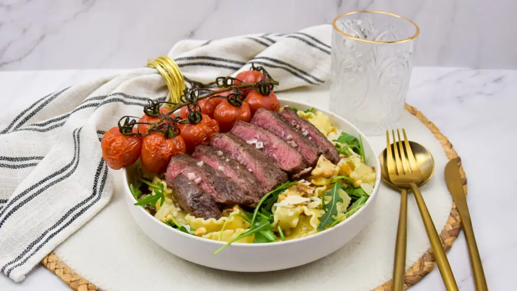 Tagliata di manzo pasta met truffel