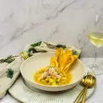 Gamba ceviche met passievrucht en mango