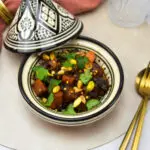 Rundvlees tajine met zoete aardappel Rundertajine met zoete aardappel en pistache