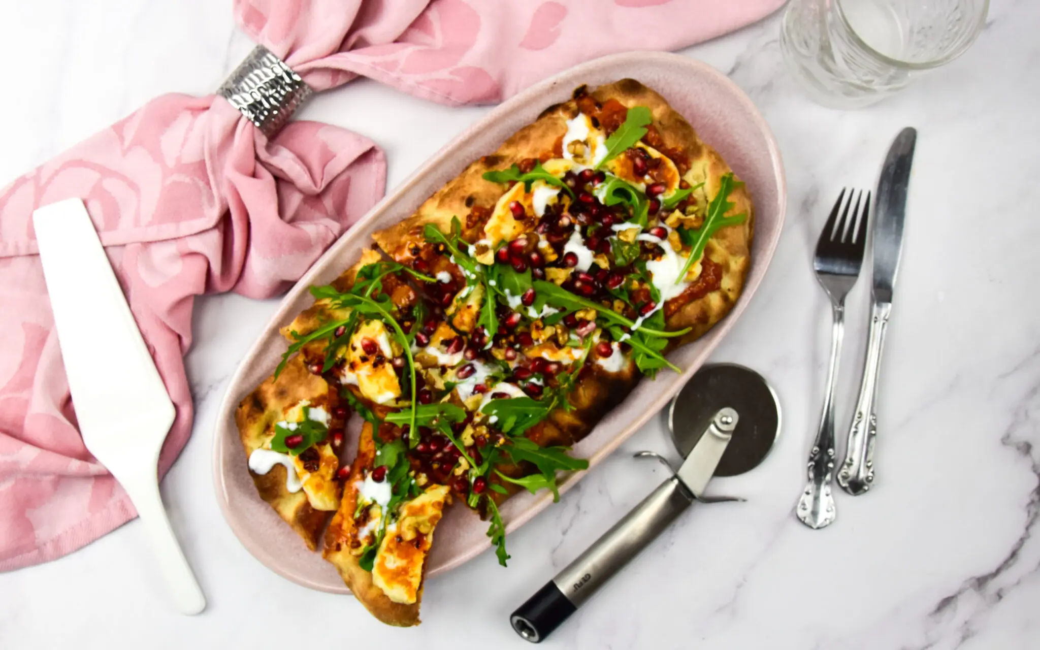 PInsa met halloumi en hot honey