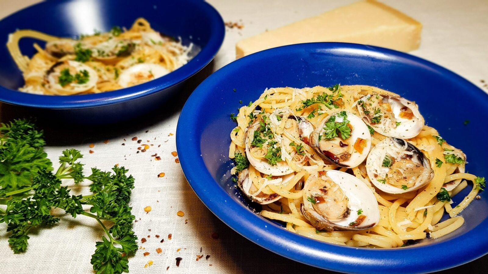 Spaghetti vongole aglio olio