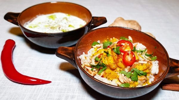 Garnalen Biryani uit India Garnalen Biryani uit India