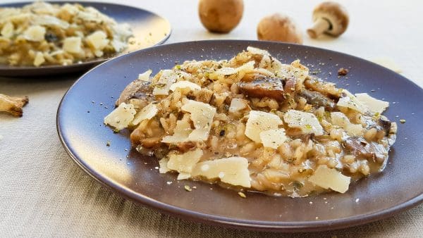 Truffelrisotto met kastanjechampignons Truffelrisotto met kastanjechampignons