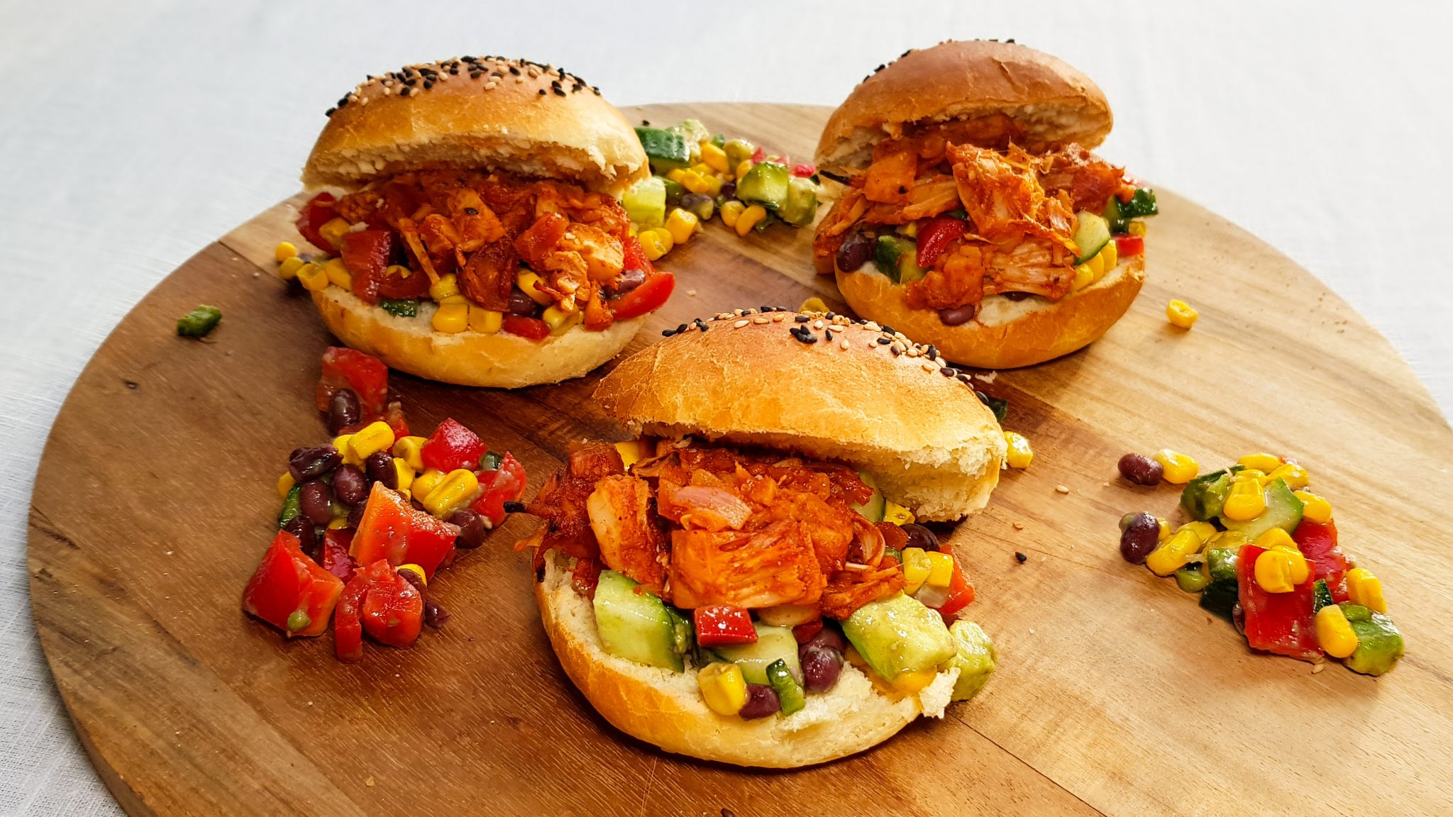 Pulled jackfruit met Mexicaanse salade