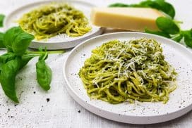 Pasta pesto verde - Pasta met groene pesto