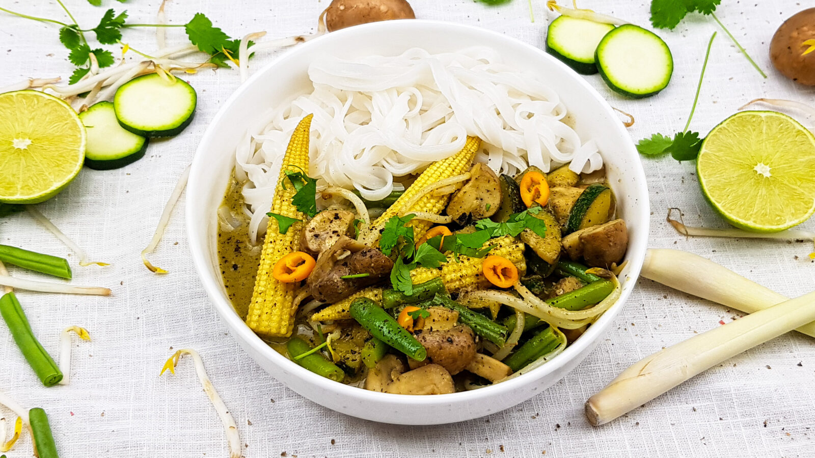 Thaise groene groentencurry