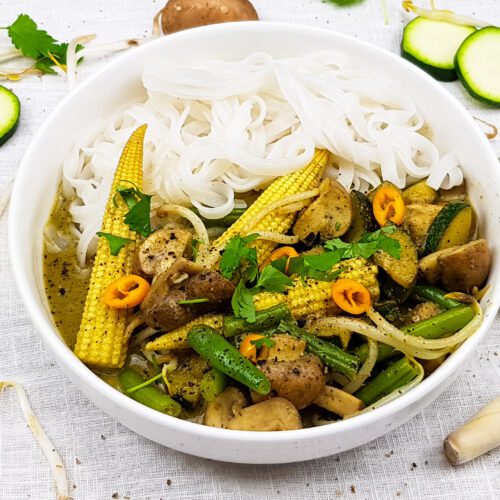 Thaise groene groentencurry