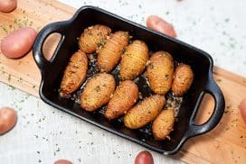 Hasselback aardappeltjes met knoflook