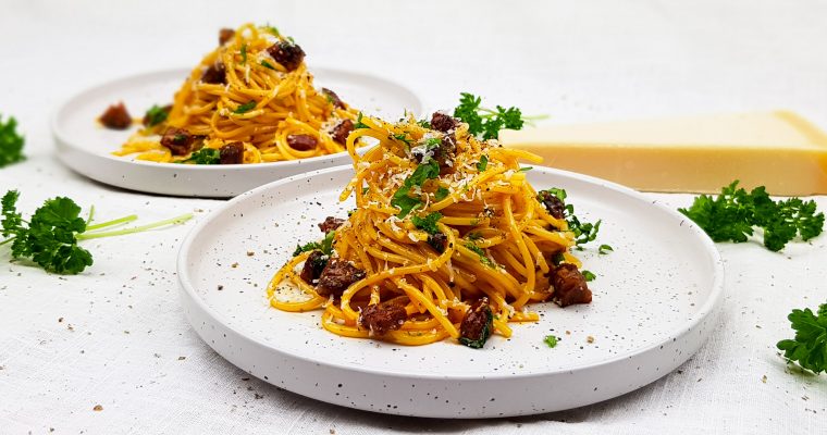Spaghetti Carbonara met chorizo