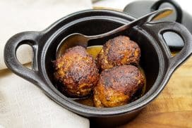 Gehaktballen met mosterd en nootmuskaat