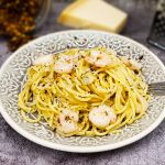 Pasta met garnalen en knoflook (spaghetti aglio olio con gamberi)
