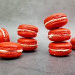 Red velvet macarons