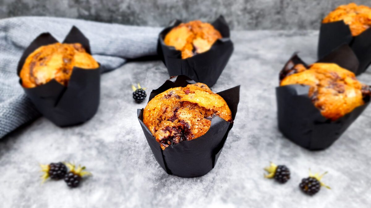 Bramen muffins met pure chocolade