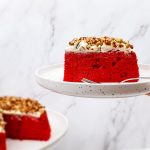 Japanse red velvet cheesecake met monchou