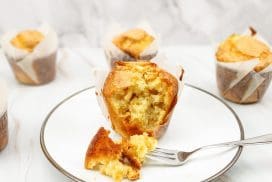 Witte chocolade macademia muffins