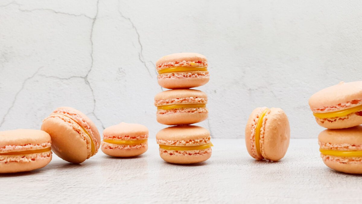 Passievrucht macarons