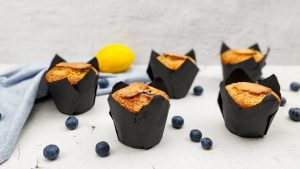 Blueberry muffins met citroen en maanzaaad