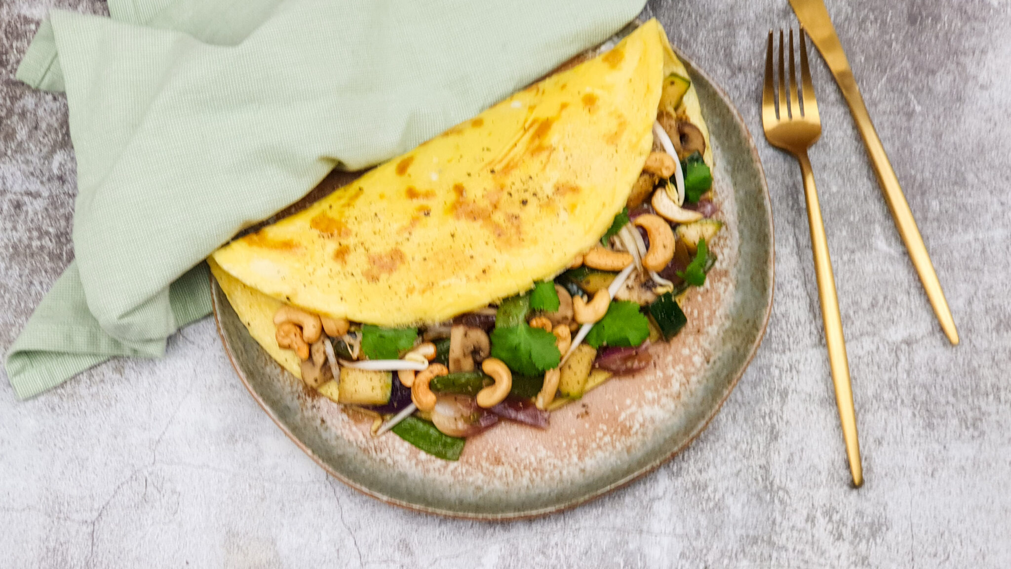 Ei wraps met Teriyaki groenten