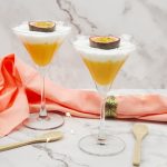 Pornstar martini toetje van passievruchten curd en meringue schuim