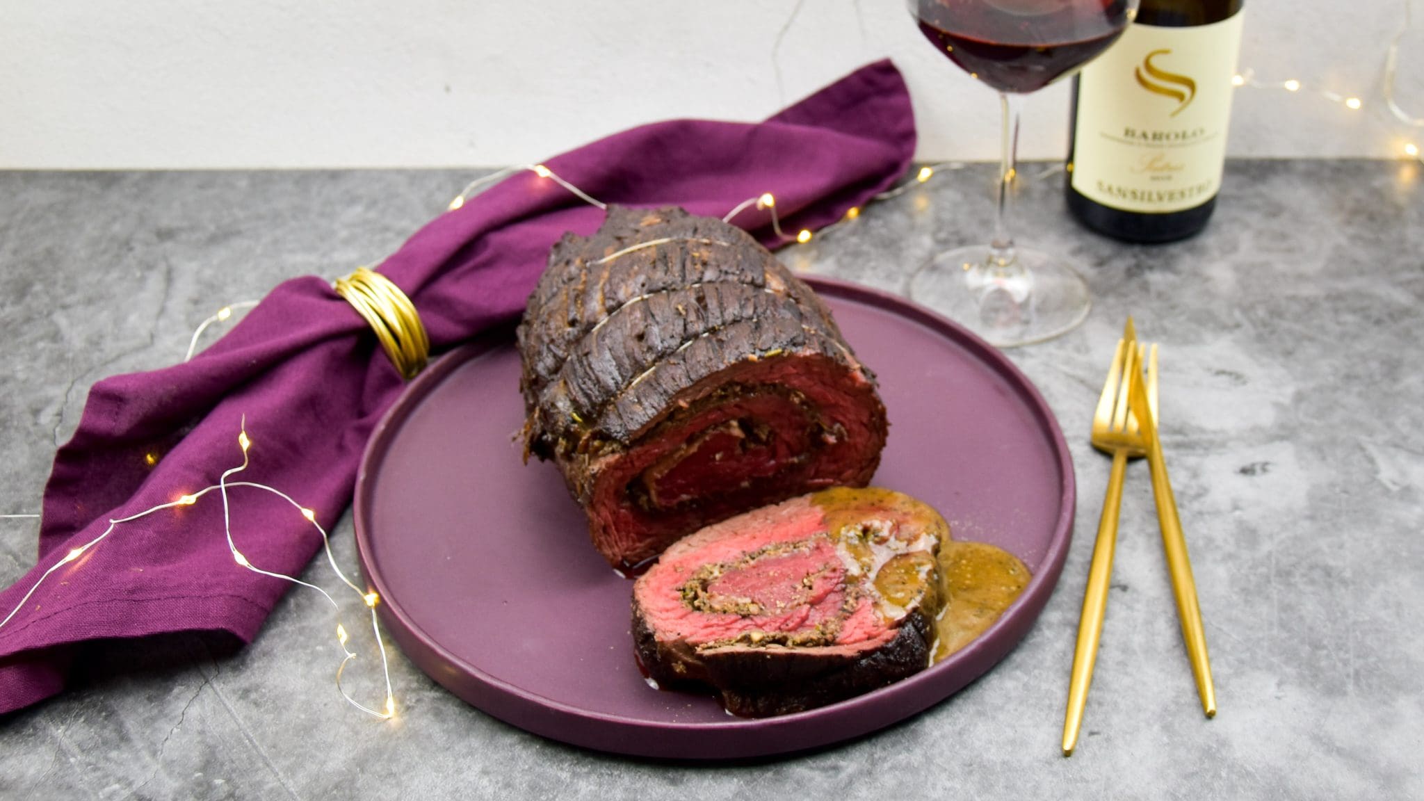 Bavette rollade met truffelsaus - EvieKookt