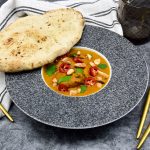 Indiase garnalen curry met amandelen
