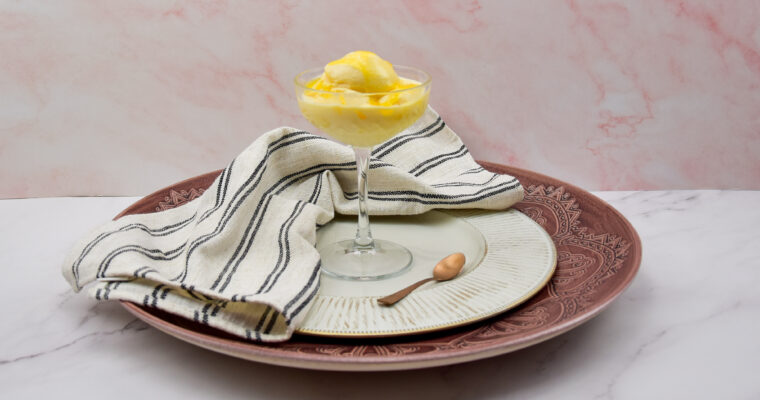 Limoncello ijs met lemoncurd