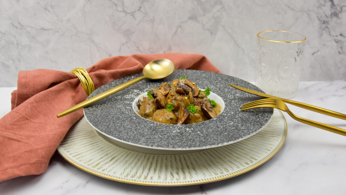 Gehaktballetjes in truffel roomsaus