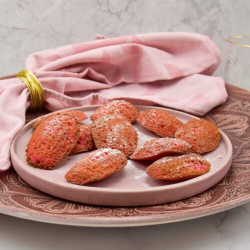 Roze rozen madeleines