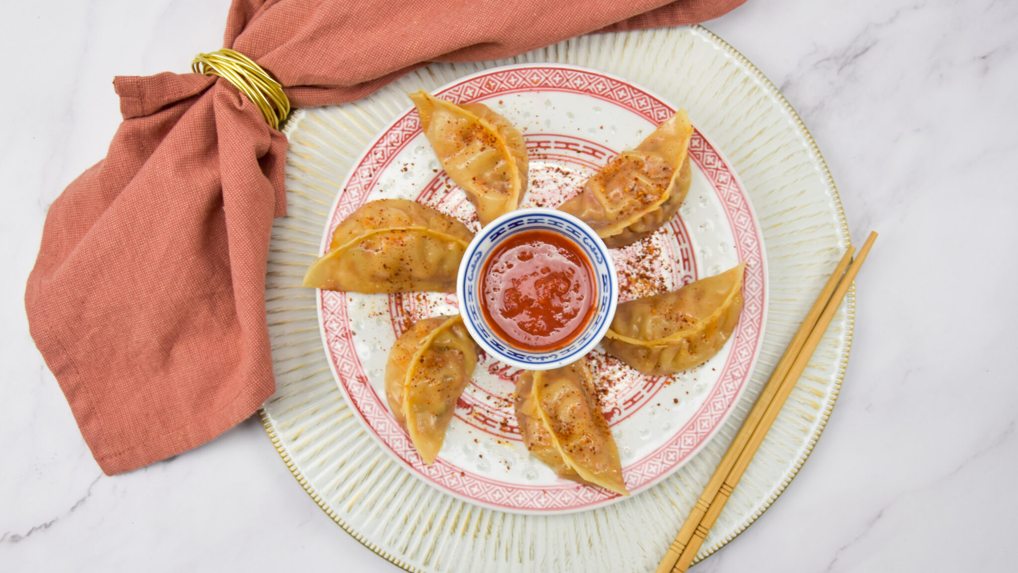 Kimchi gyoza met kipgehakt (Koreaanse mandu)