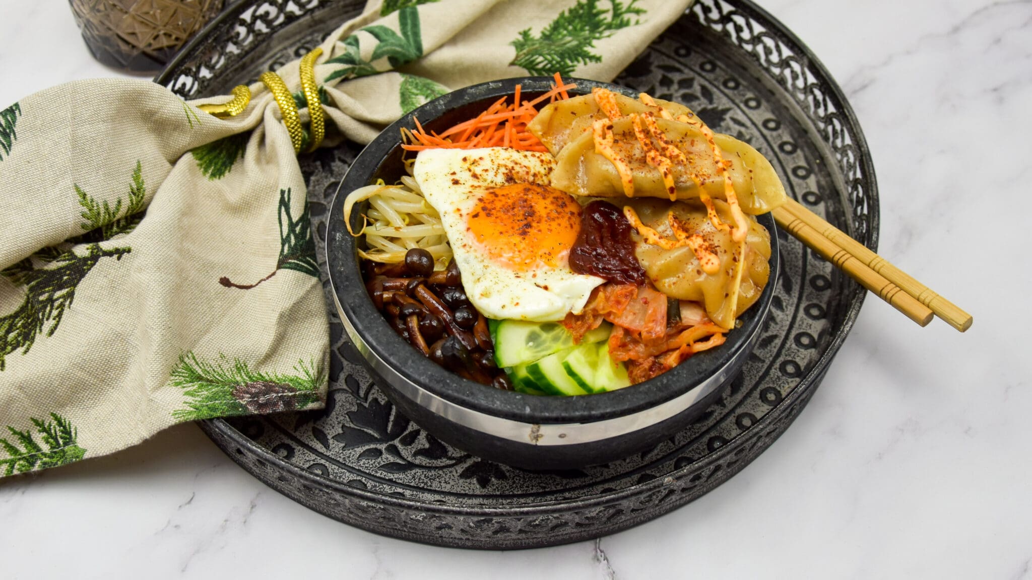 Kimchi Bibimbap met kimchi mandu - EvieKookt