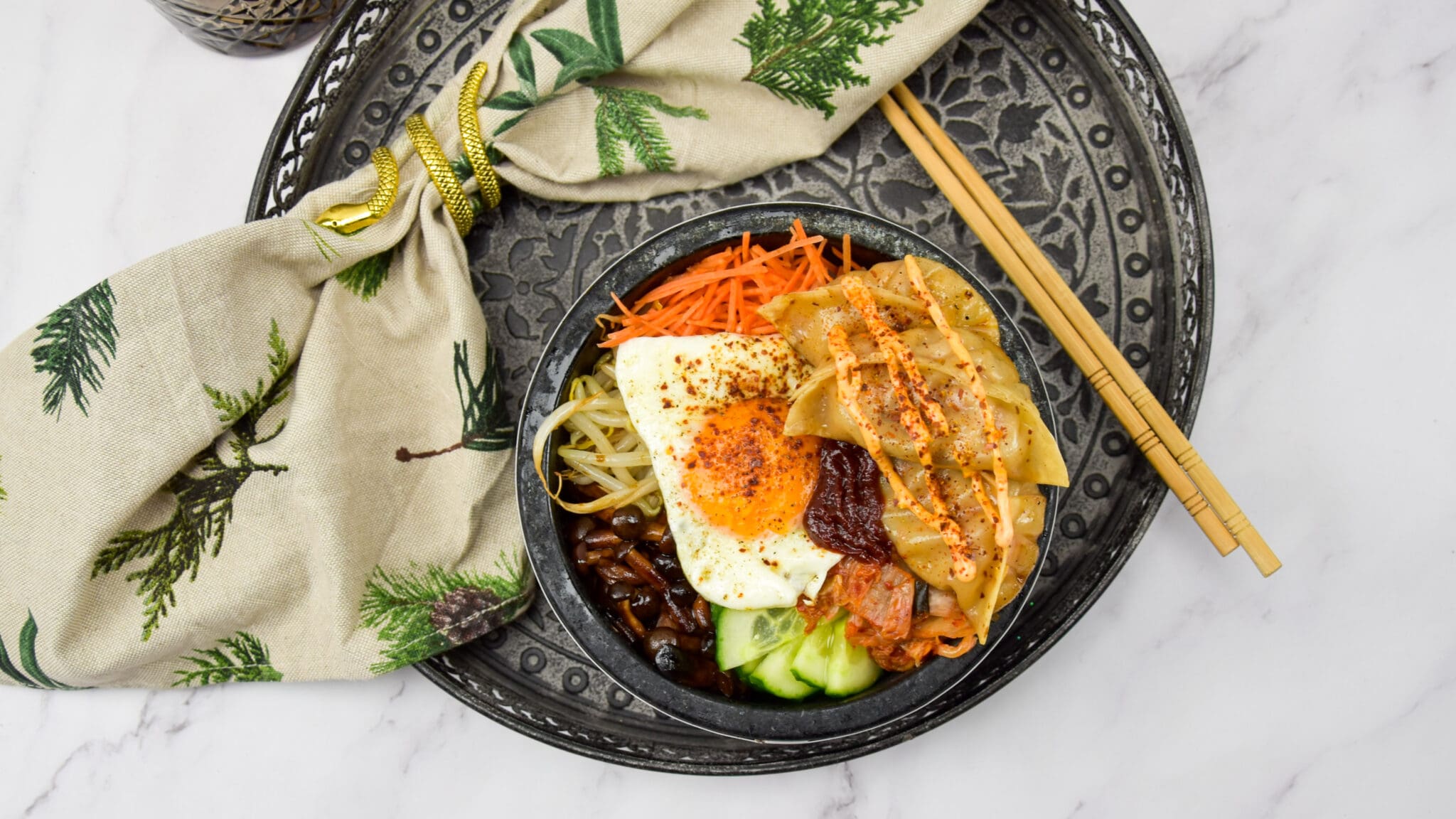 Kimchi Bibimbap met kimchi mandu - EvieKookt