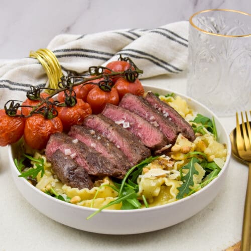 Tagliata di manzo pasta met truffel