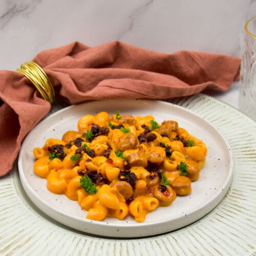 Mac and cheese met chorizo of chistorra