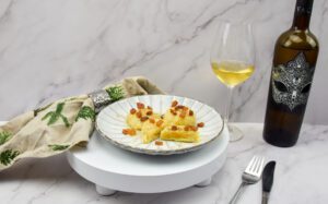 Met carbonara gevulde gnocchi