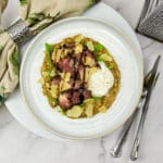Tagliata di manzo risotto