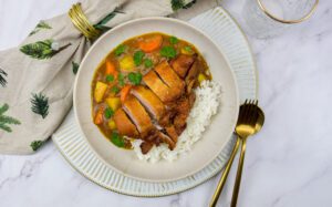 Japanse katsu curry met eend