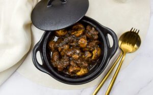 Truffel stoofvlees met champignons