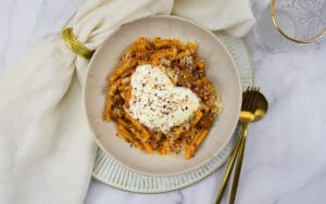 'Nduja pasta met salsiccia en burrata