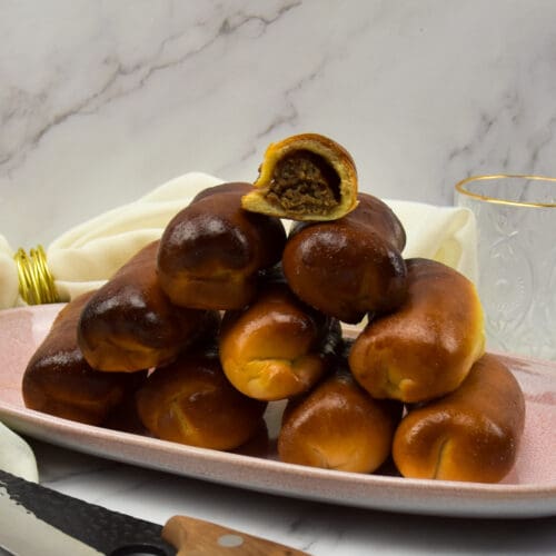 Vegetarische worstenbroodjes met truffel