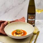 Coquilles met polenta, 'nduja boter en peterselie olie