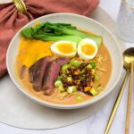 Ssamjang ramen met ribeye steak