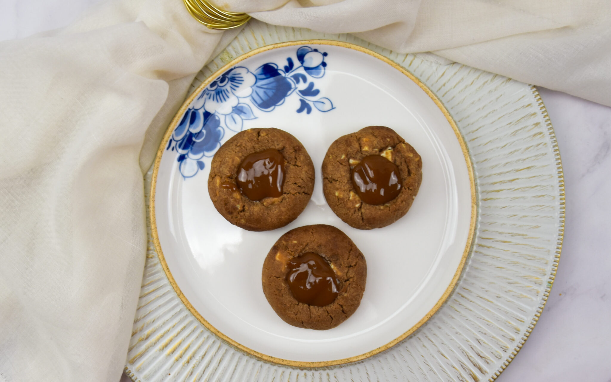 Chocoladekoekjes met dulce de leche
