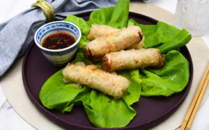 Vietnamese loempia's met gamba's
