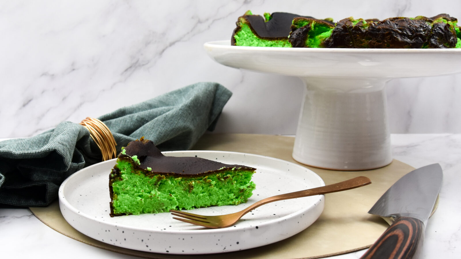 Pandan Baskische (Burnt) Cheesecake