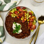 Mole chili con carne met mails salsa