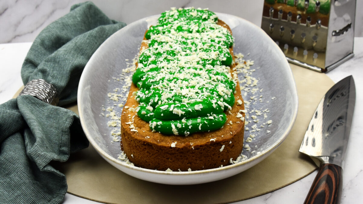 Pandan slof met witte chocolade