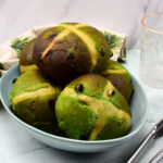 Pandan hot cross buns