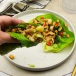 Thaise larb (laab) met kip en gamba's